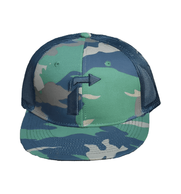Camo Trucker Hat – Black Arrow Mesh Snapback for Outdoor & Urban Style